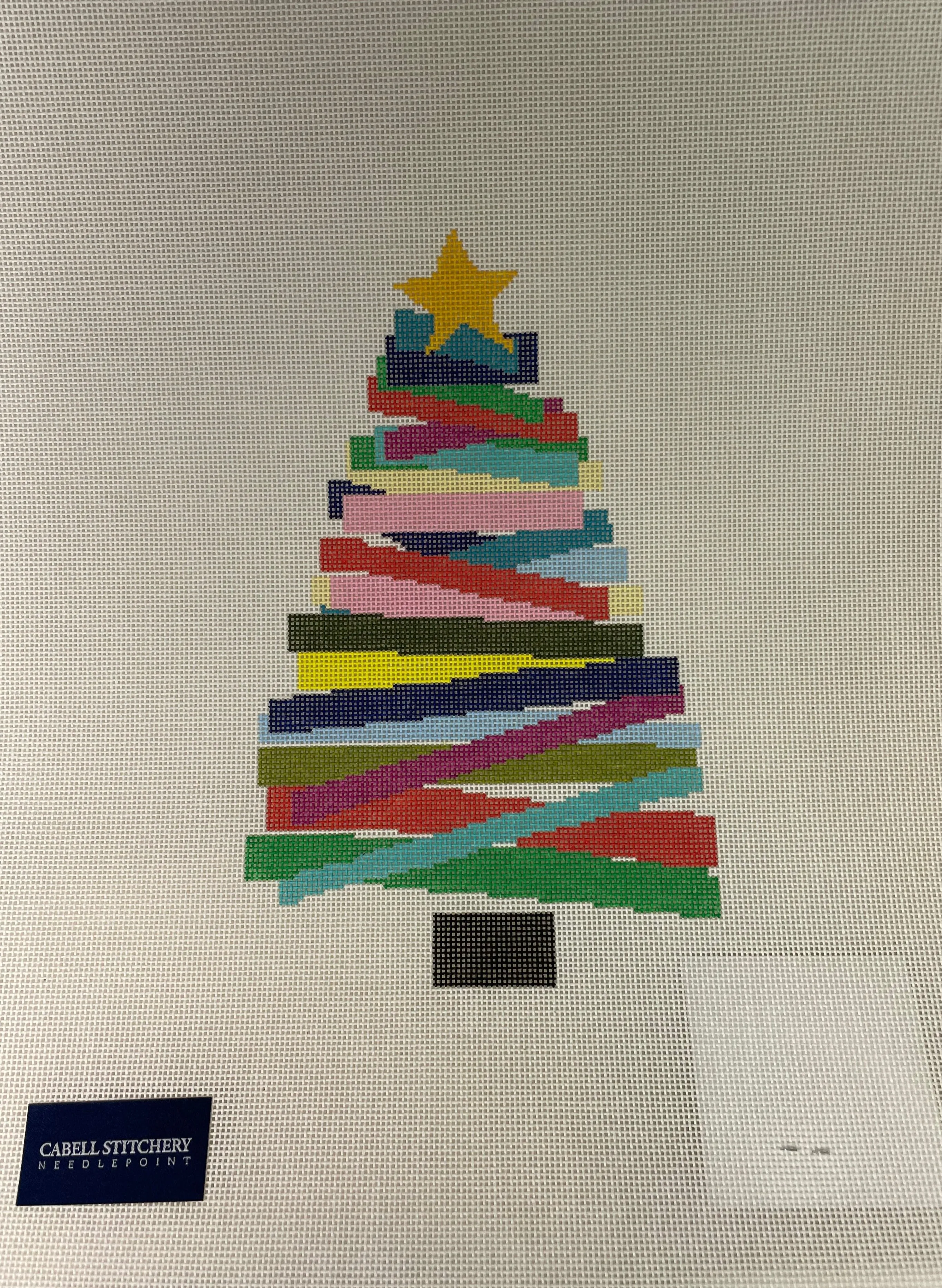 * Cabell Stitchery Stackable Collection 8.5" Tree- Multicolored