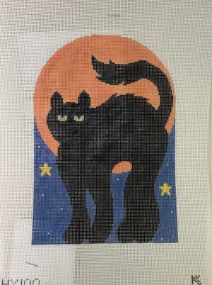 * Kathy Schenkel HX100 Black Cat w/ Bat Button