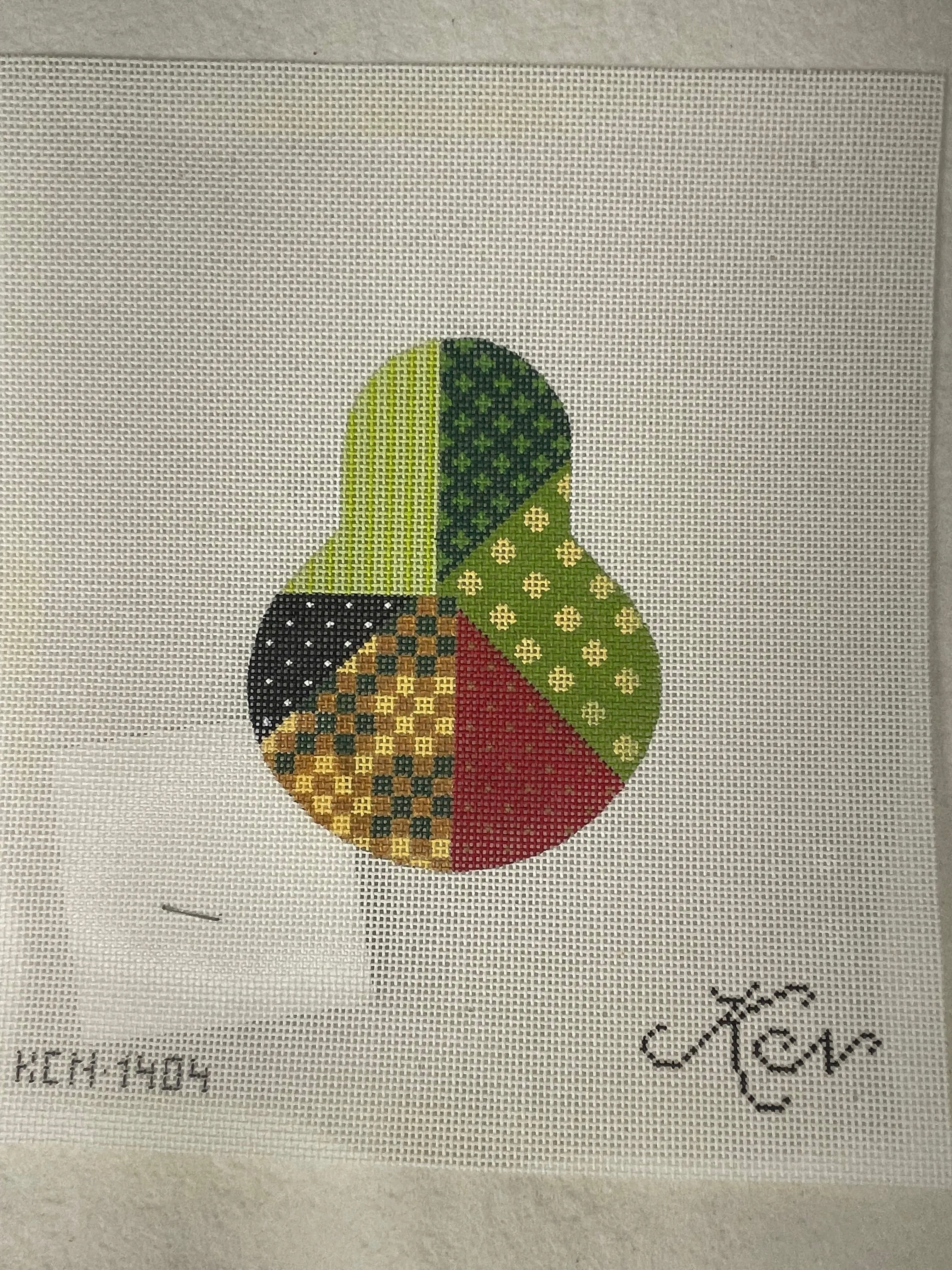 * SALE / KCN 1404 Crazy Quilt Sampler Pear