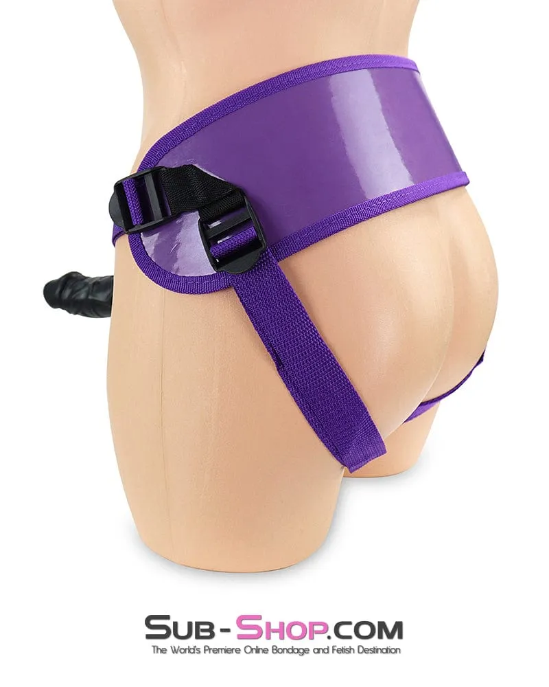 0364DL      Purple Pegger Strap-On Pegging Harness with 5" Realistic Dildo