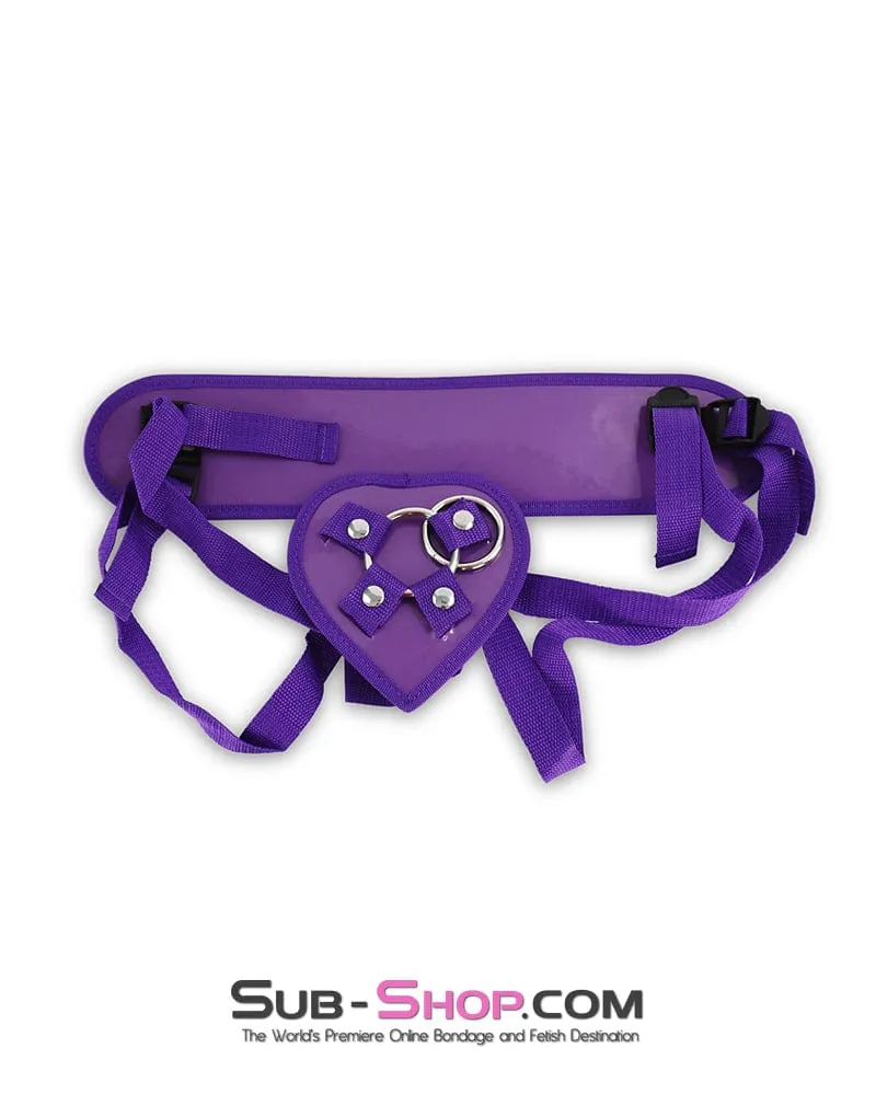 0364DL      Purple Pegger Strap-On Pegging Harness with 5" Realistic Dildo