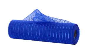 10" Fine Weave Metallic Mesh: Royal Blue, Royal Blue Foil (10 Yards) RY500125