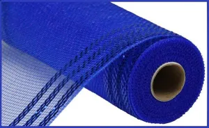 10" Metallic Border Mesh: Royal Blue w/ Blue Foil  (10 Yards) RE850225