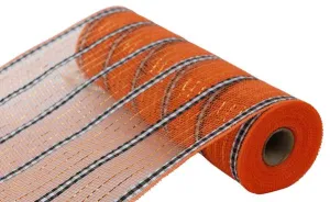 10" XL Wide Fabric/Foil Mesh: Orange, Black, White (10 Yards) RY8900FN
