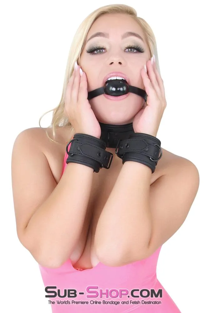 1735MQ      Film Noir Blackout Lined Bondage Wrist Cuffs
