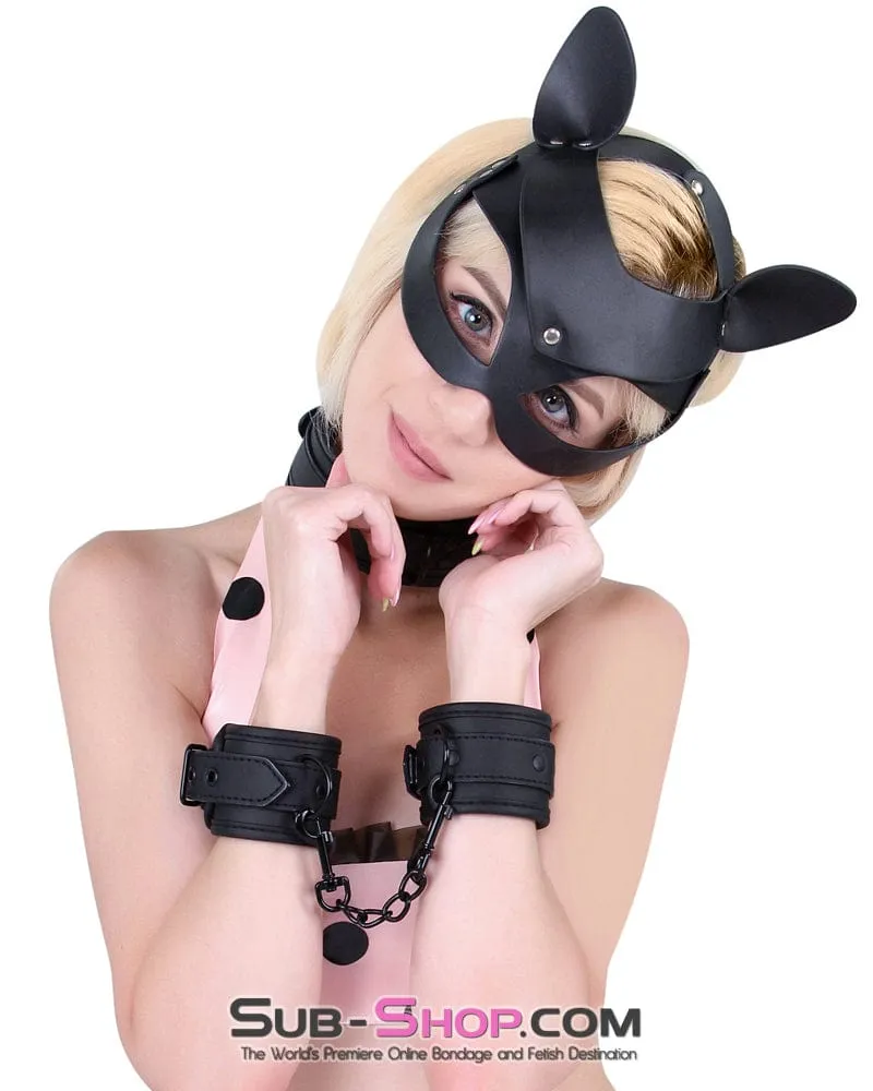1735MQ      Film Noir Blackout Lined Bondage Wrist Cuffs