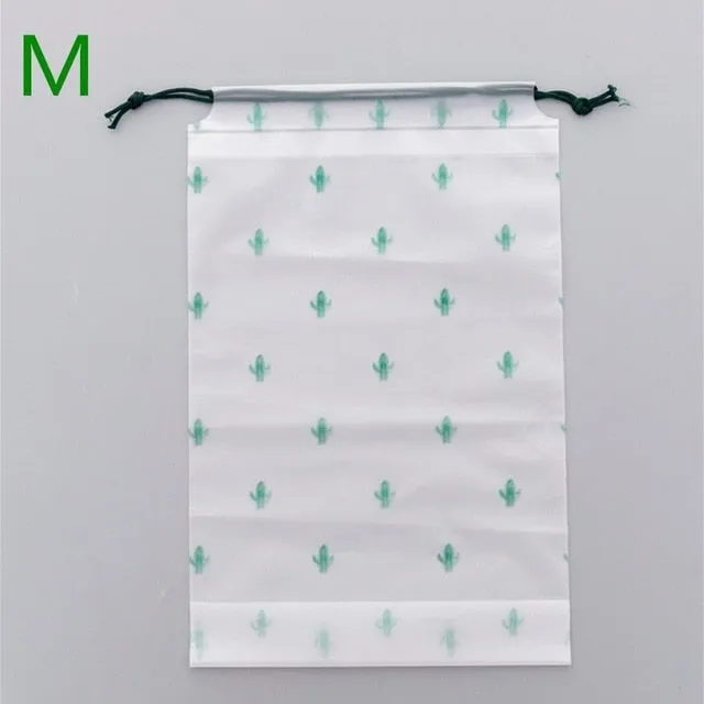 1pc Drawstring Swimming Bags Transparent Clothes Bag Sports Travel Storage Bags 3 Styles