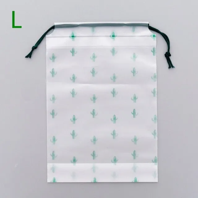 1pc Drawstring Swimming Bags Transparent Clothes Bag Sports Travel Storage Bags 3 Styles