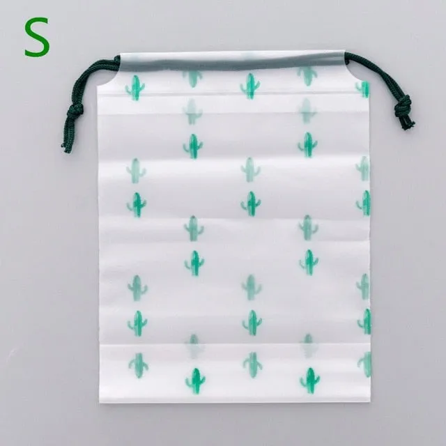 1pc Drawstring Swimming Bags Transparent Clothes Bag Sports Travel Storage Bags 3 Styles