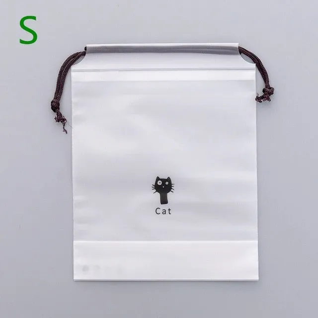 1pc Drawstring Swimming Bags Transparent Clothes Bag Sports Travel Storage Bags 3 Styles