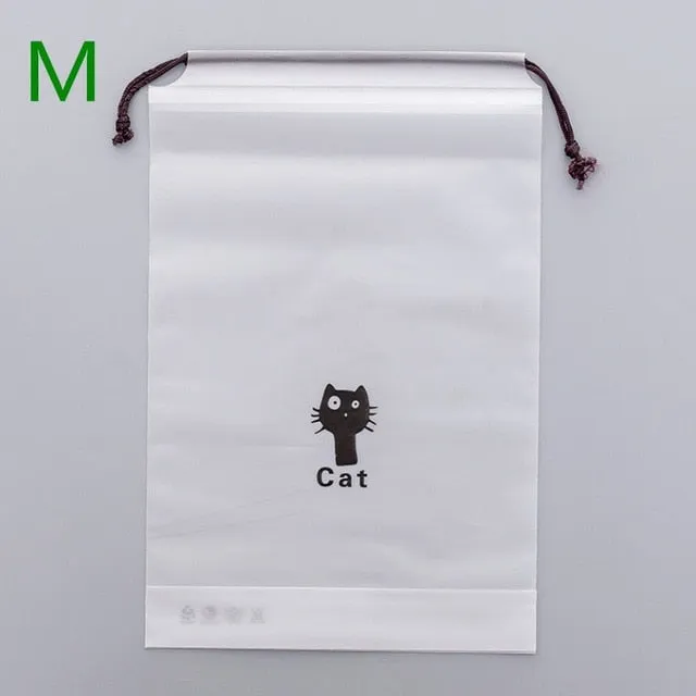 1pc Drawstring Swimming Bags Transparent Clothes Bag Sports Travel Storage Bags 3 Styles