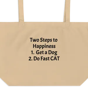 2 Steps to Happiness - Fast CAT X-Large Tote/ Shopping Bags