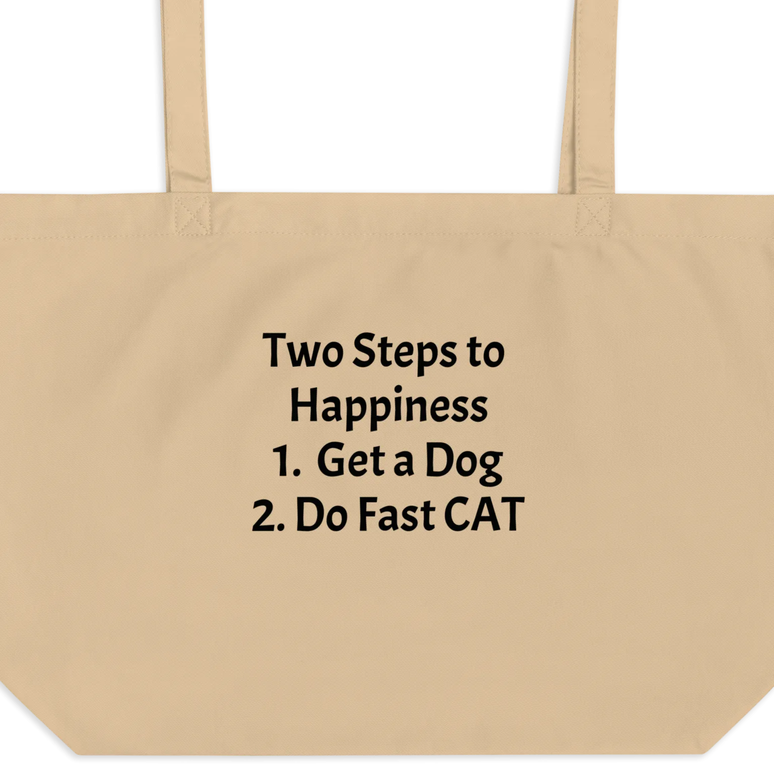2 Steps to Happiness - Fast CAT X-Large Tote/ Shopping Bags