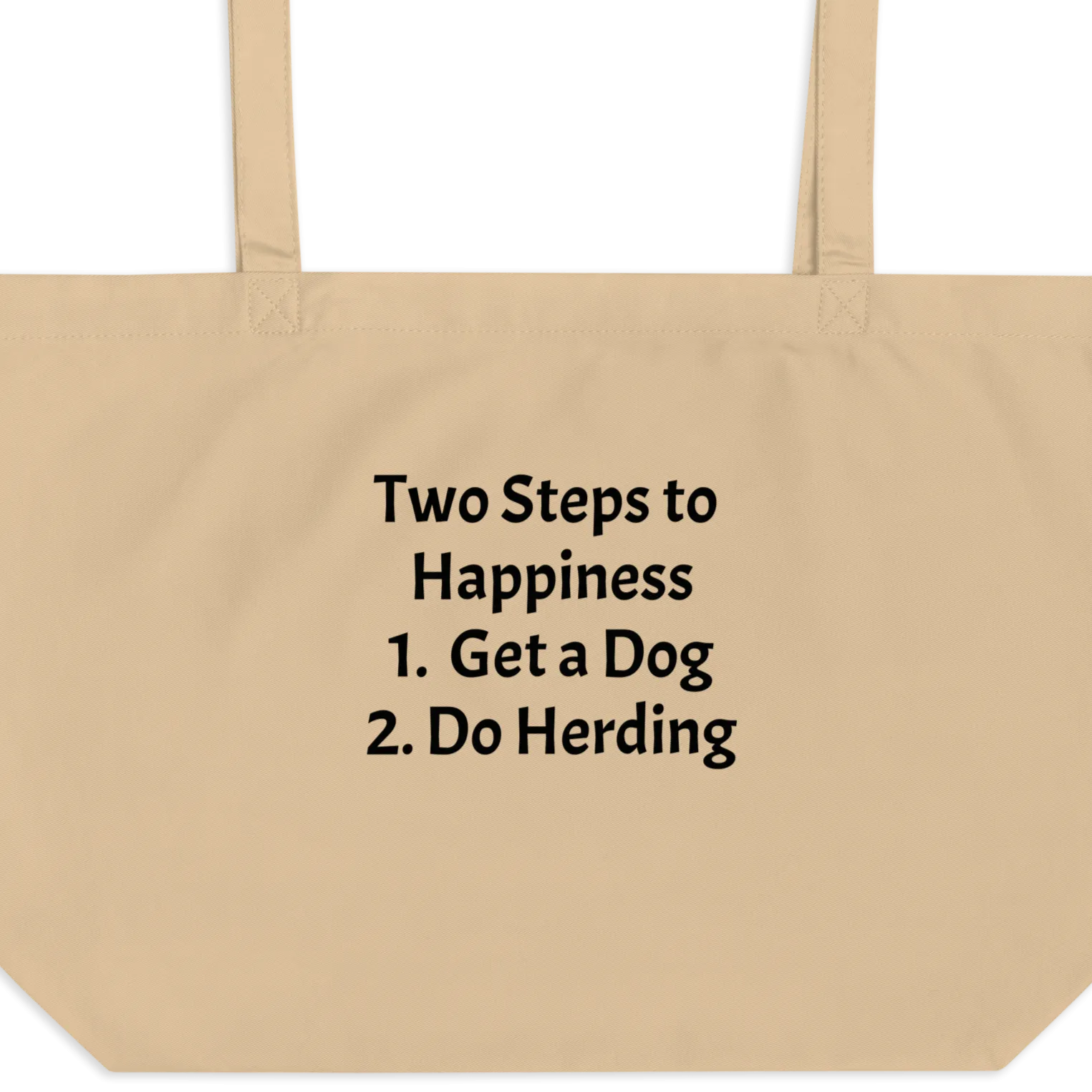2 Steps to Happiness - Herding X-Large Tote/ Shopping Bags