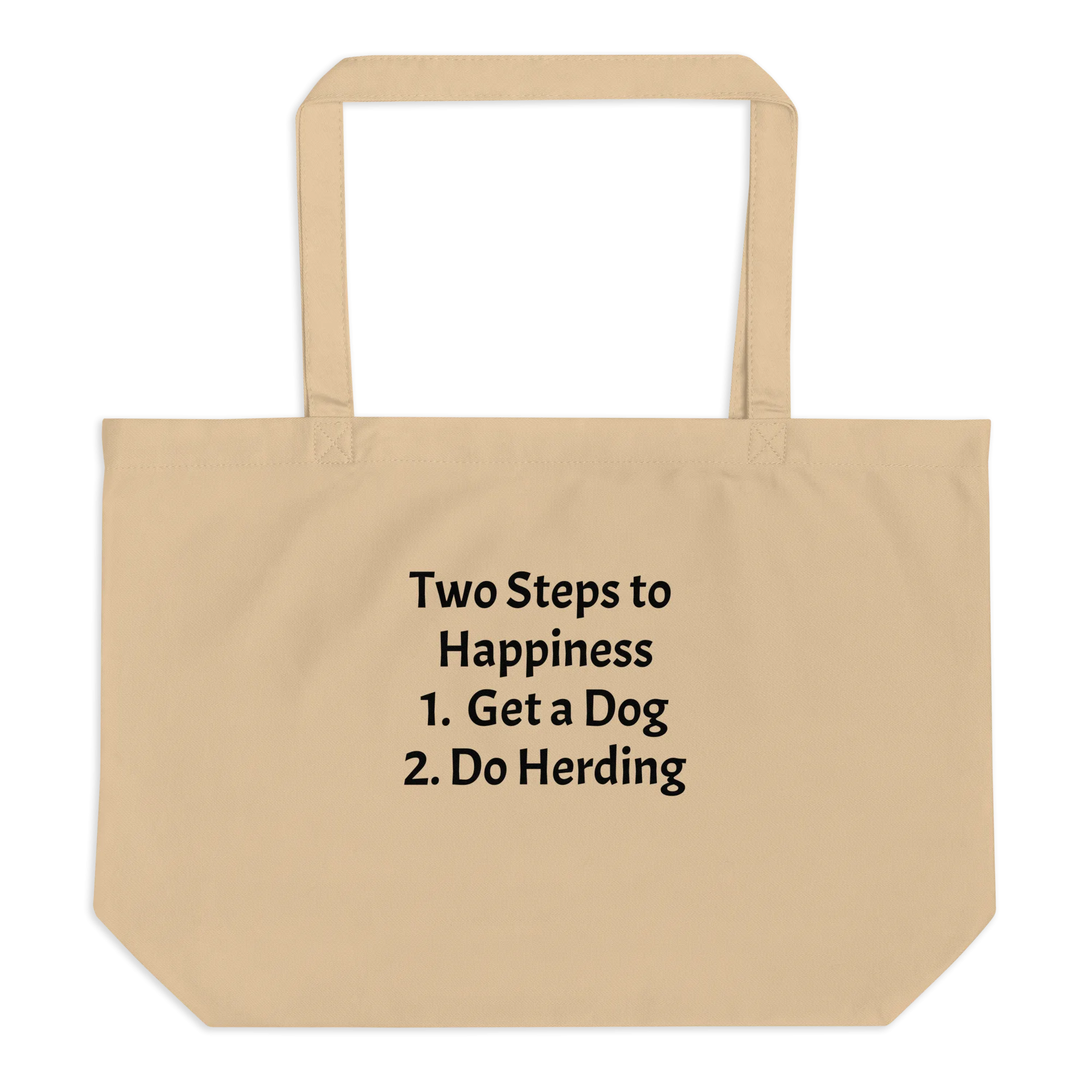 2 Steps to Happiness - Herding X-Large Tote/ Shopping Bags