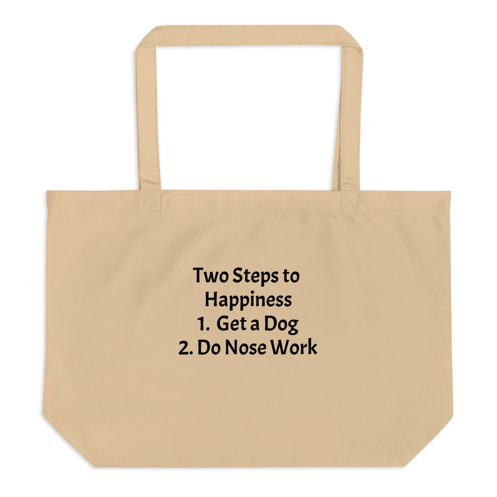 2 Steps to Happiness - Nose Work X-Large Tote/ Shopping Bags