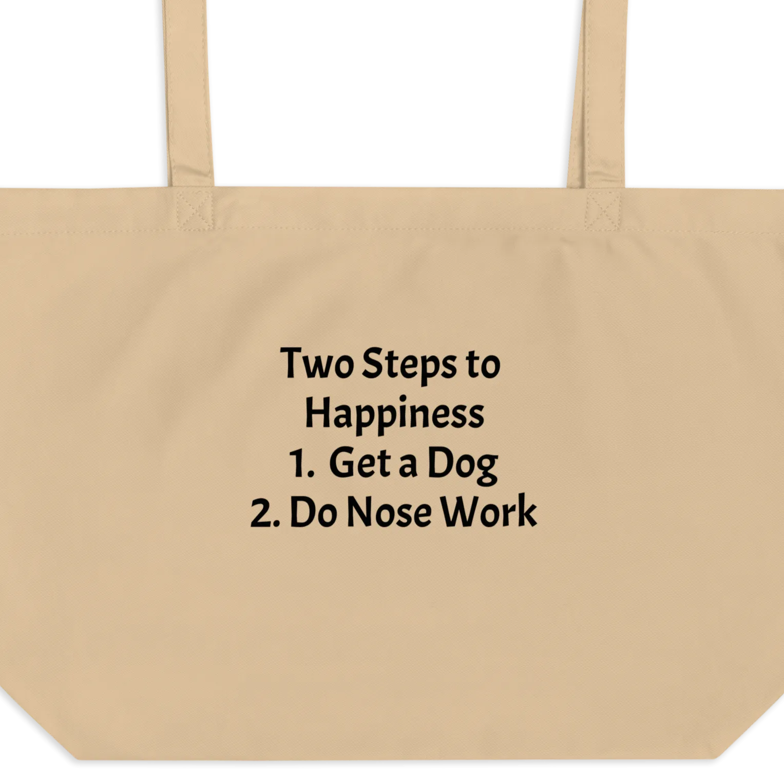 2 Steps to Happiness - Nose Work X-Large Tote/ Shopping Bags