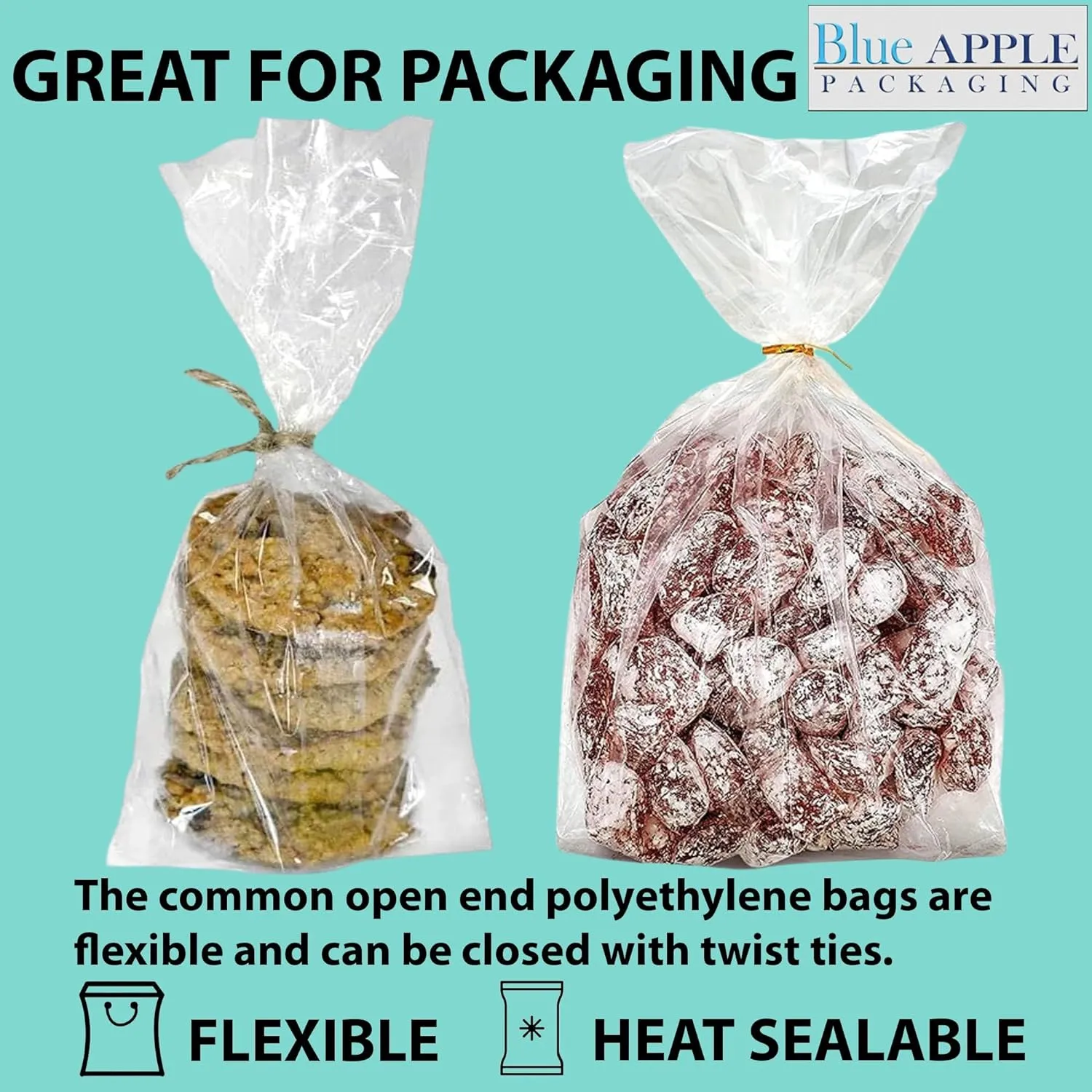 20X18X31 inches Gusseted Poly Bags Clear 1.25 Mil Low Density LDPE