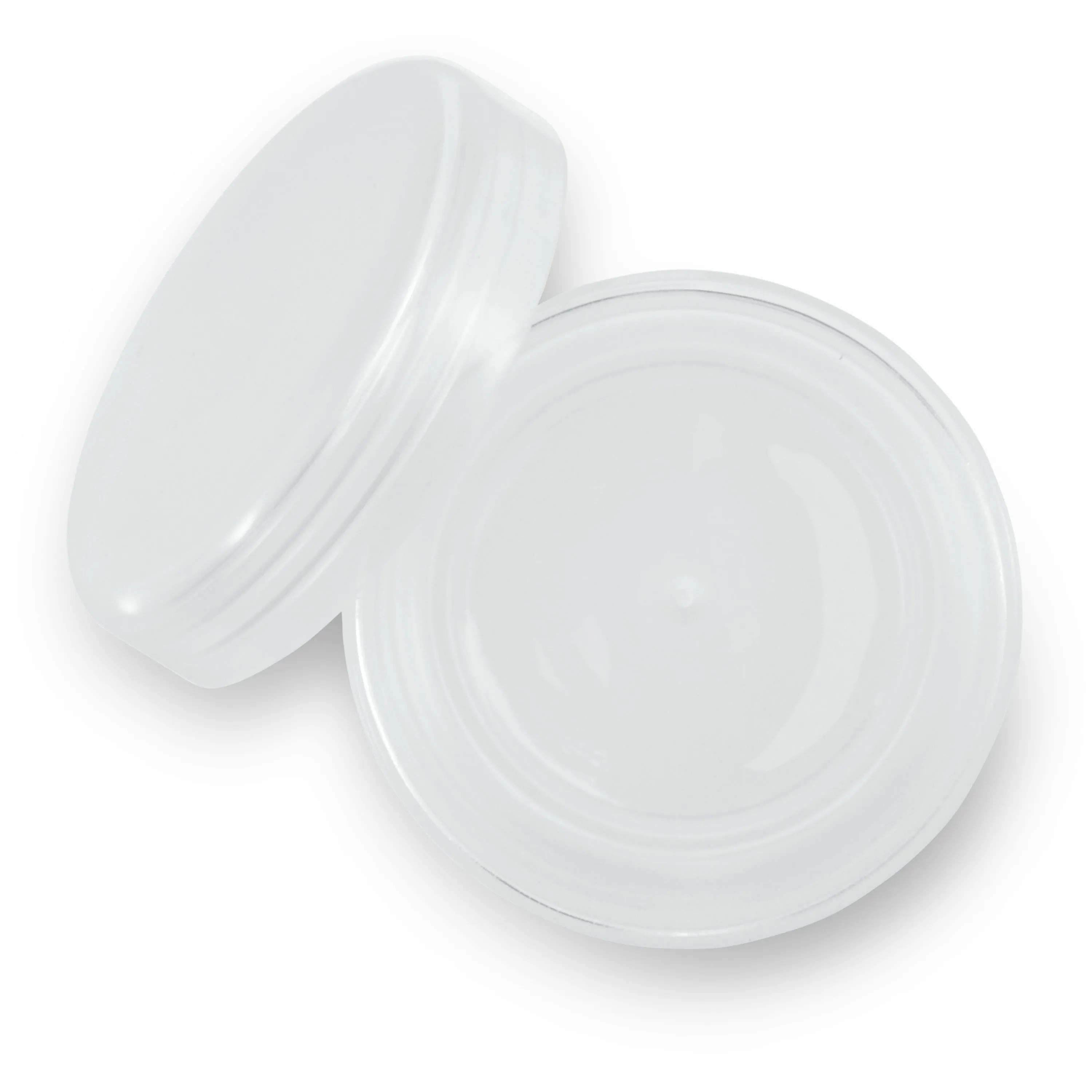 24 Pack White Translucent Cosmetic Plastic Cream Jars Containers with Lids and Sealing Discs