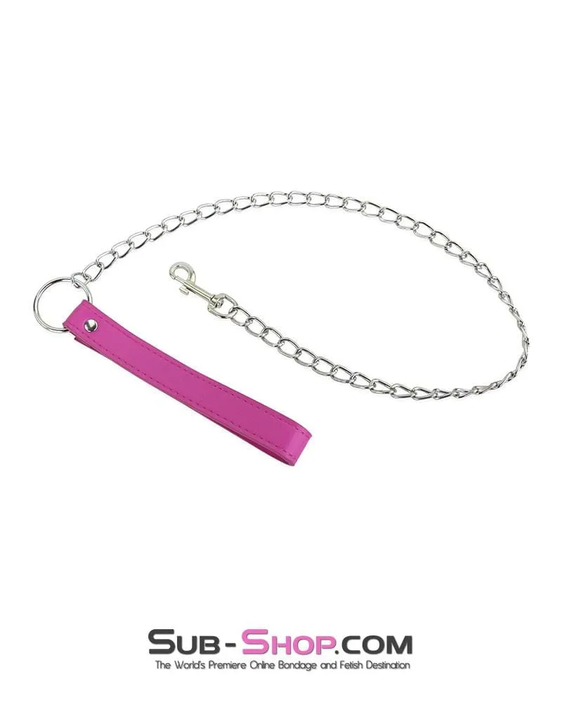 2518MQ      Hot Pink Chain Bondage Leash