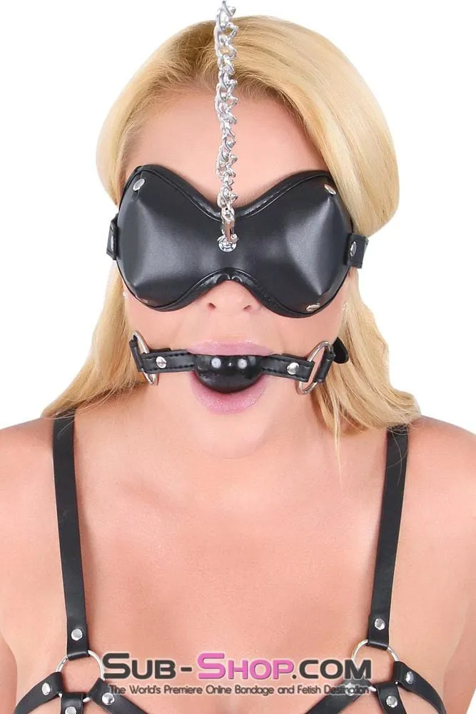 2520LT      MMMPHH Black Locking Leatherette Small Ballgag