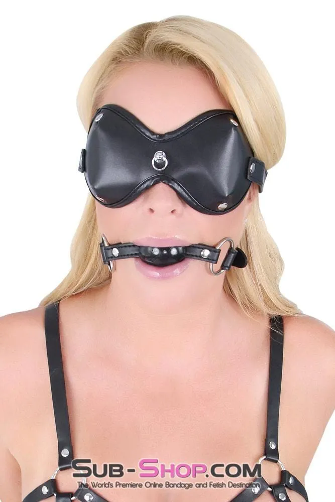 2520LT      MMMPHH Black Locking Leatherette Small Ballgag