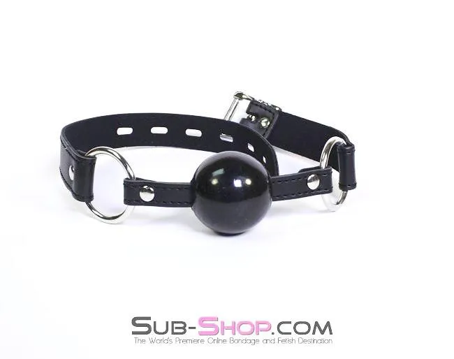 2520LT      MMMPHH Black Locking Leatherette Small Ballgag