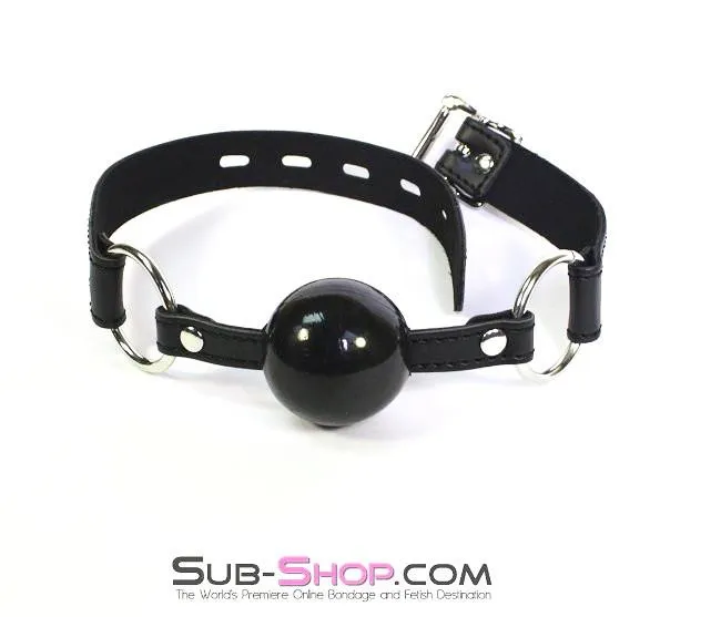 2520LT      MMMPHH Black Locking Leatherette Small Ballgag