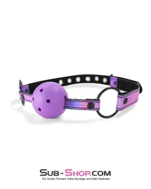 2621DL      Iridescent Purple Breather Drool Ball Gag