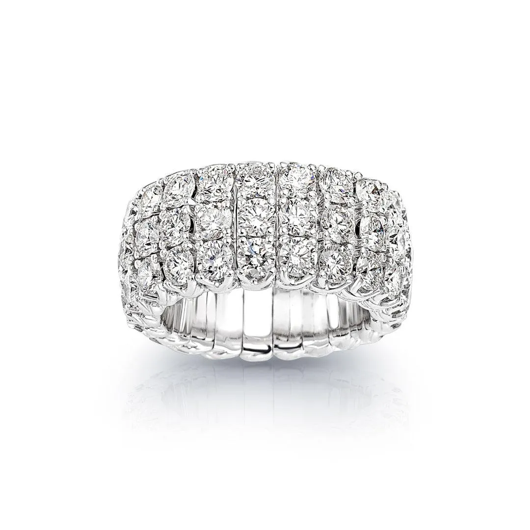 3-Row Round Diamond Xpandable™ Bridal Ring