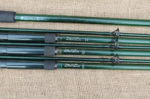 3 x Fox Voyager Old School Carp Rods And Fox Landing Net. 1990s. SALE!!!