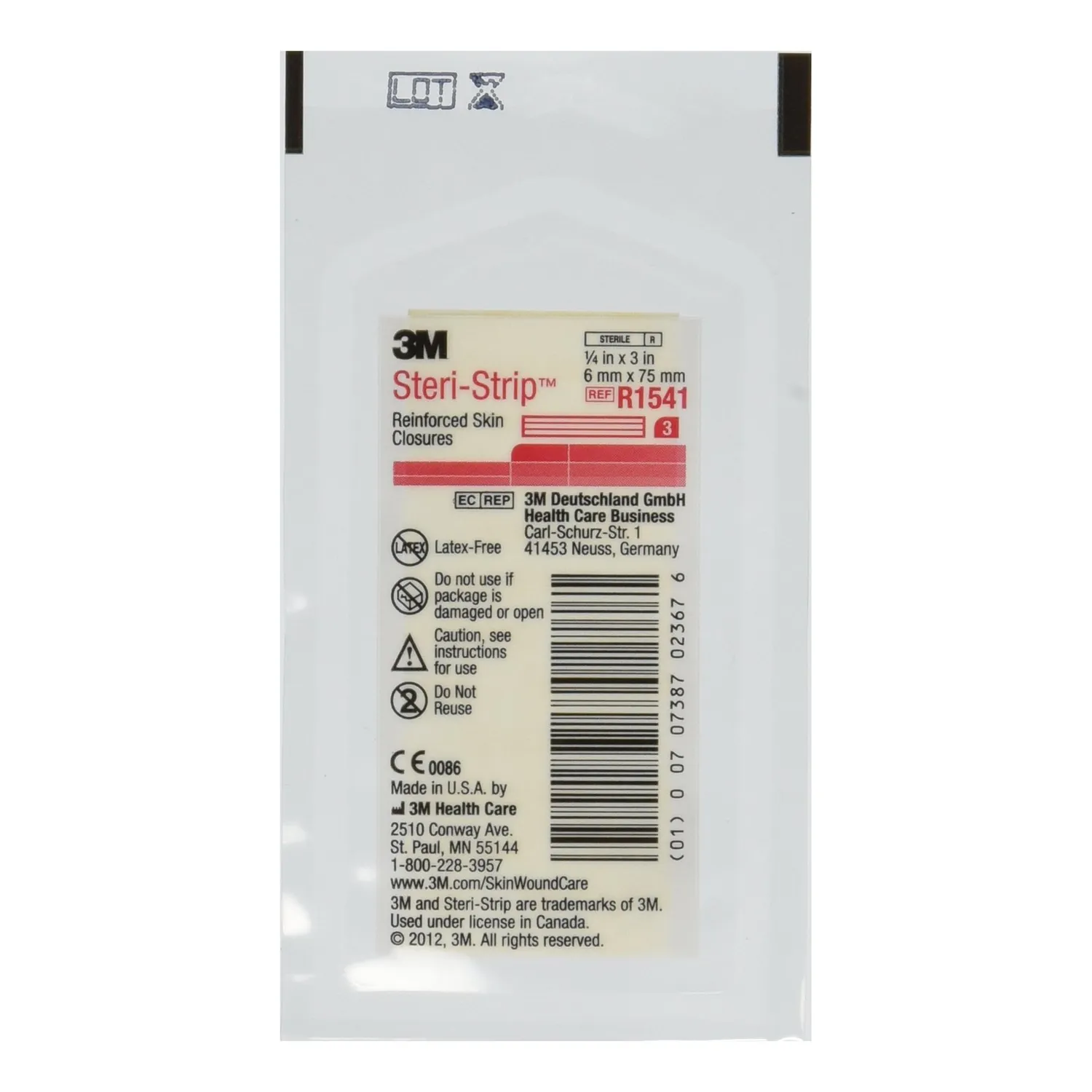 3M Steri-Strip Reinforced Adhesive Skin Closures | 6 x 75mm | Pack of 50