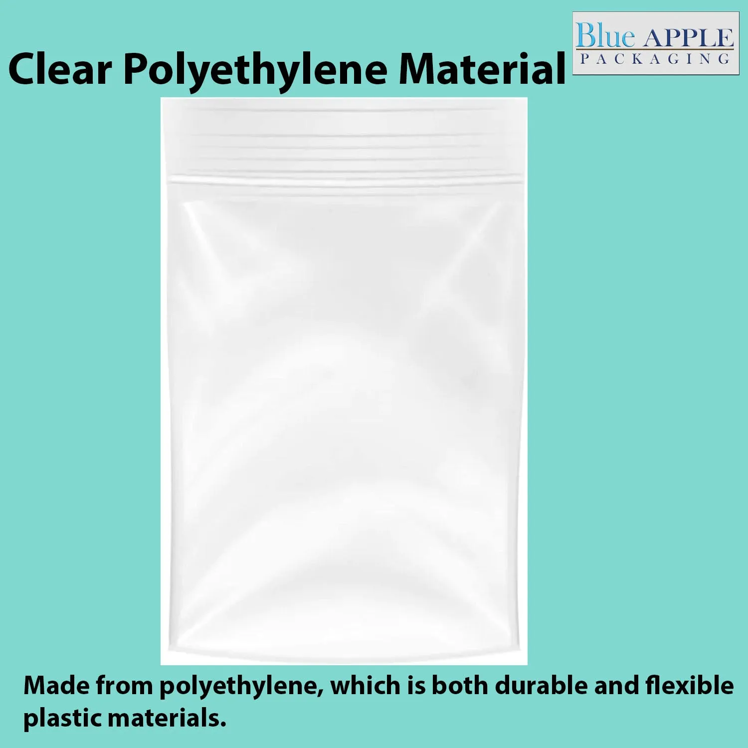 3X5 inches Reclosable Single Line Zipper Poly Bags 2 Mil (LDPE)