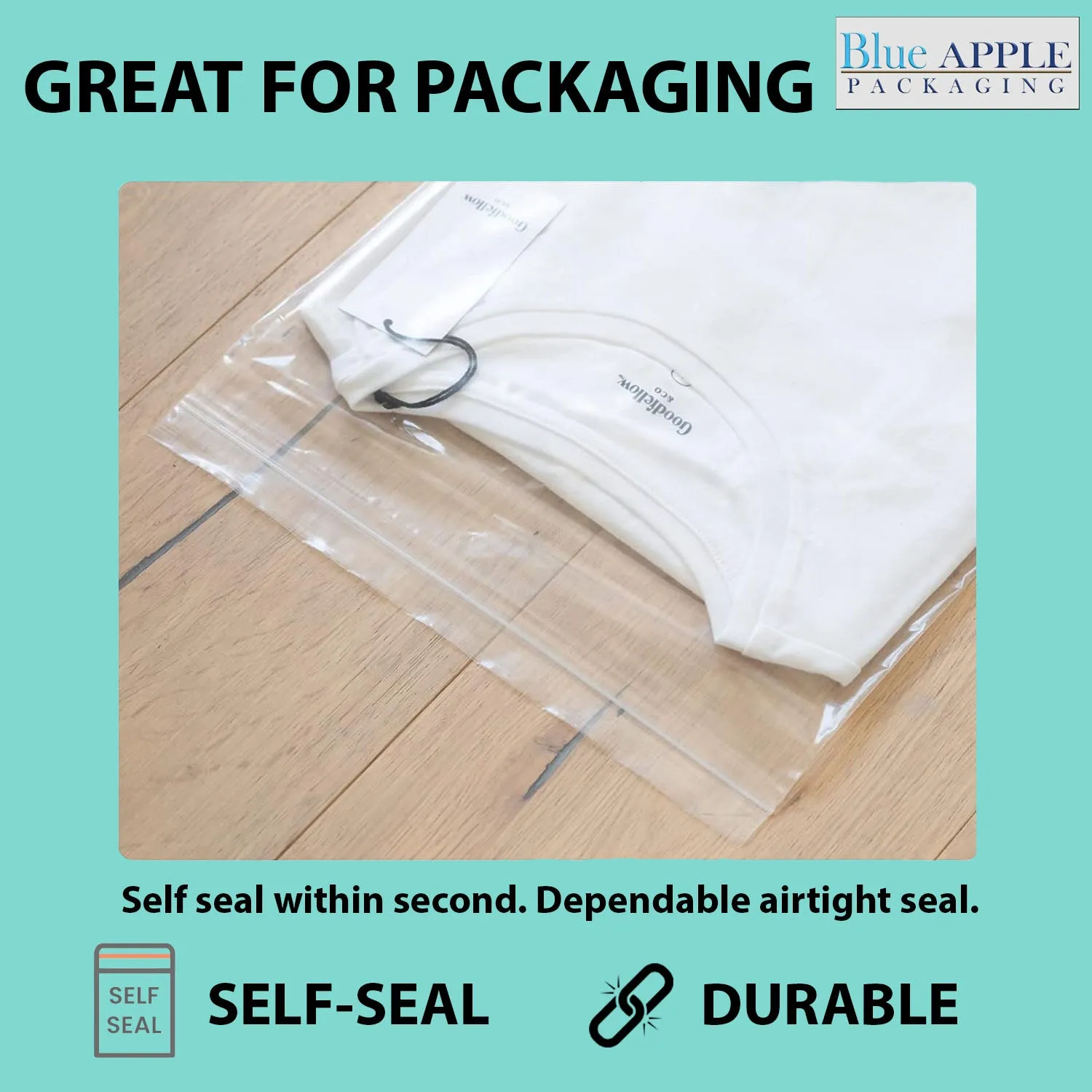 3X5 inches Reclosable Single Line Zipper Poly Bags 2 Mil (LDPE)