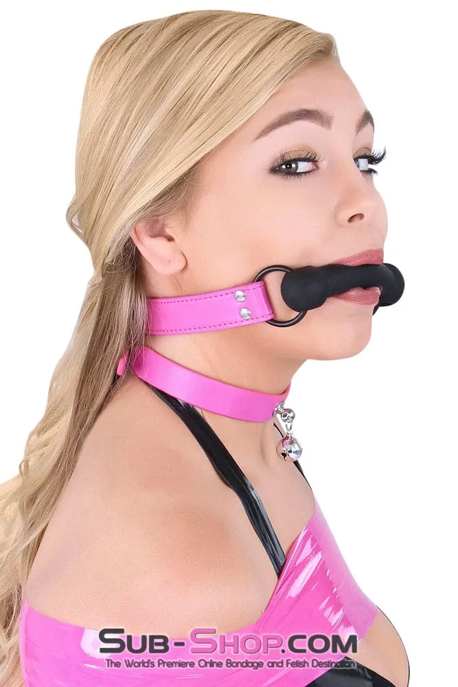 4760RS      Hot To Trot Hot Pink Pony Up Rubber Comfort Bit Gag