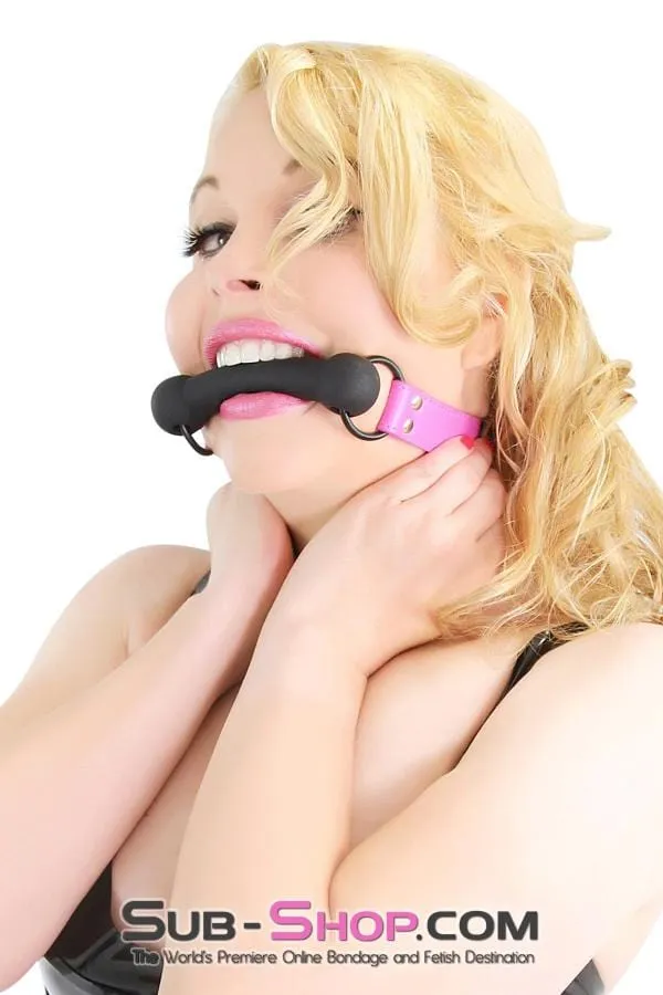 4760RS      Hot To Trot Hot Pink Pony Up Rubber Comfort Bit Gag