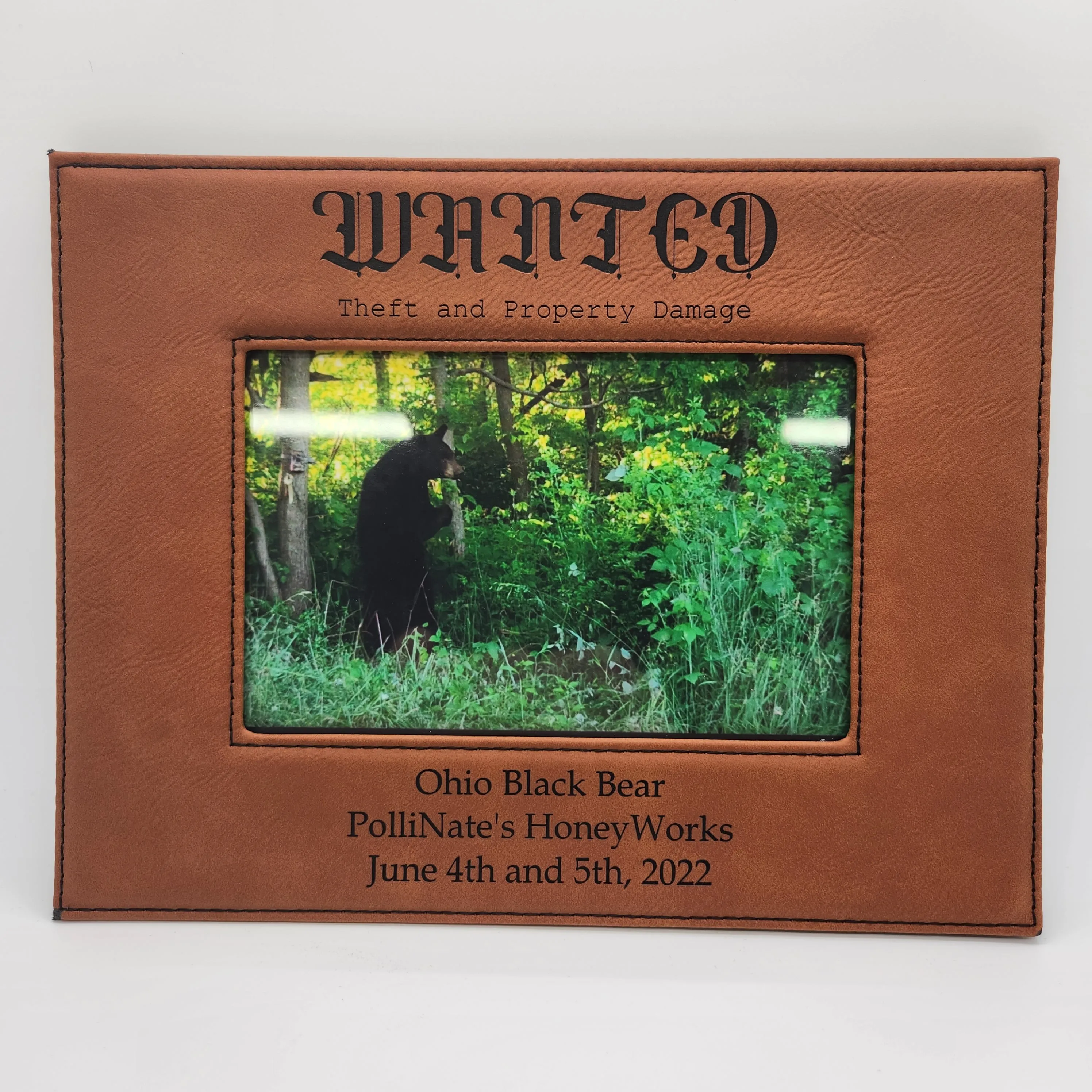 4x6 Leatherette Picture Frame Engraved