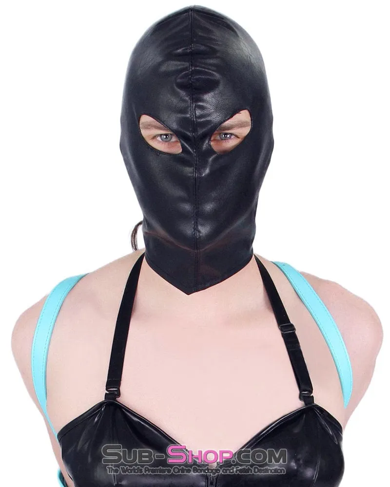 9022DL-SIS      Open Eyes Lacing Full Sissy Bondage Hood