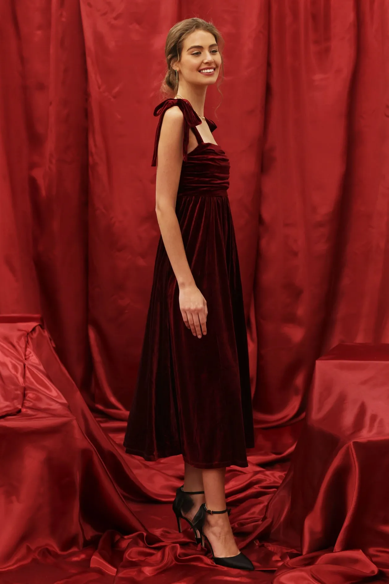 Ada Velvet Holiday Dress - Two Colors