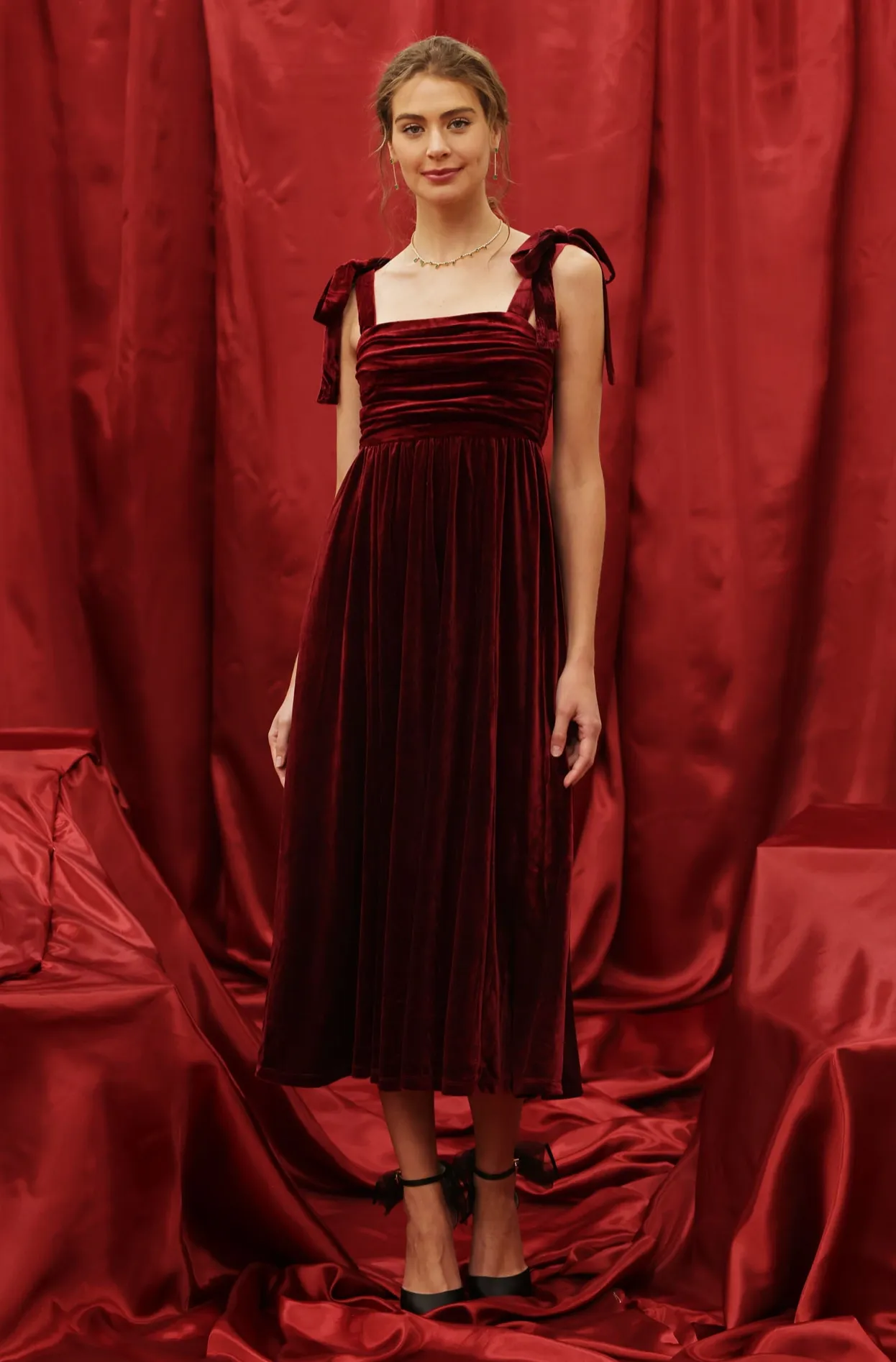 Ada Velvet Holiday Dress - Two Colors