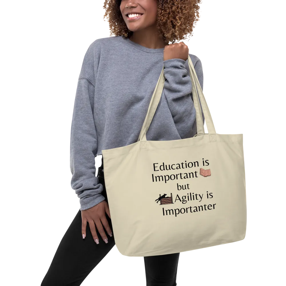 Agility is Importanter X-Large Tote/ Shopping Bags
