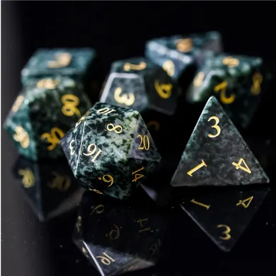 Algal Gemstone - Engraved with Gold