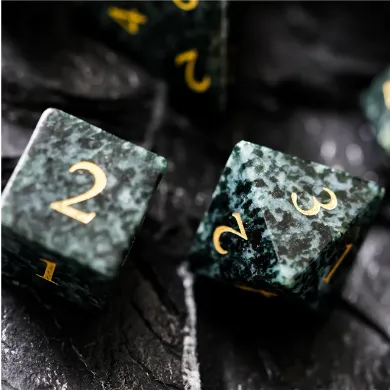 Algal Gemstone - Engraved with Gold
