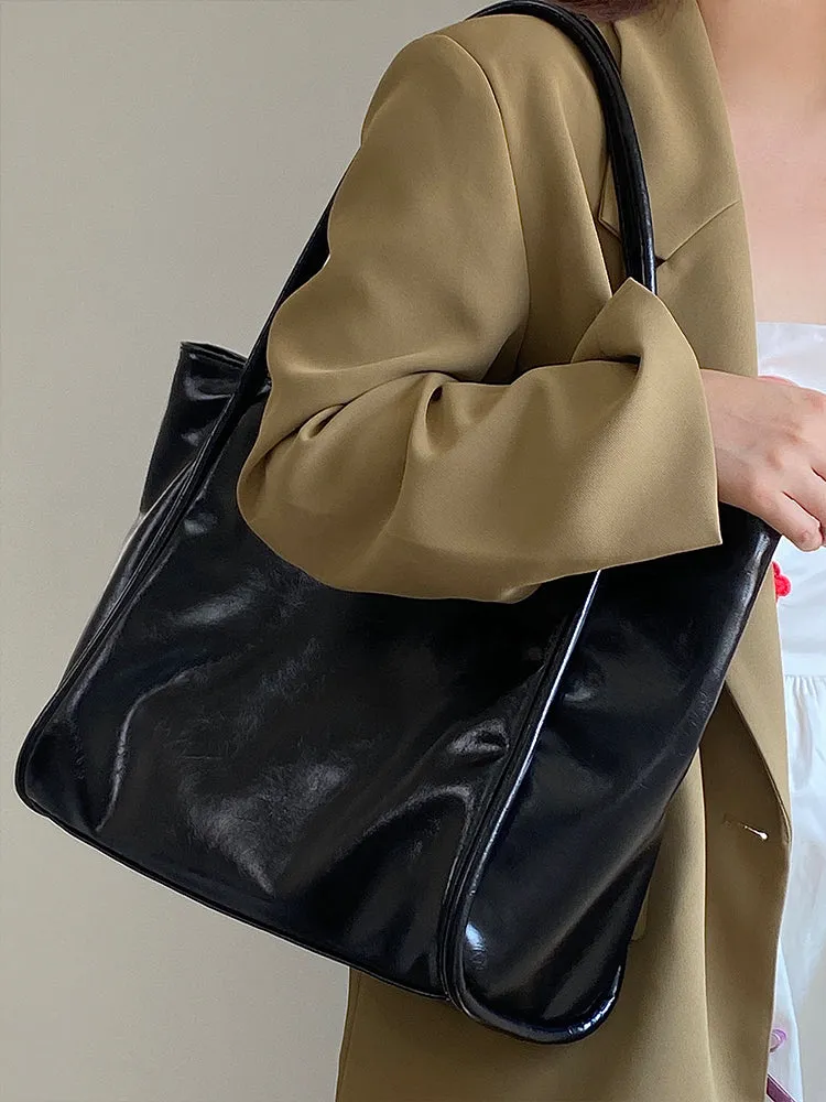 Anastasia Faux Leather Big Shoulder Handbag
