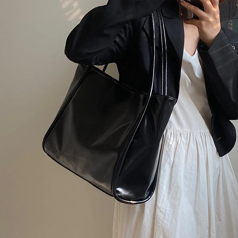Anastasia Faux Leather Big Shoulder Handbag