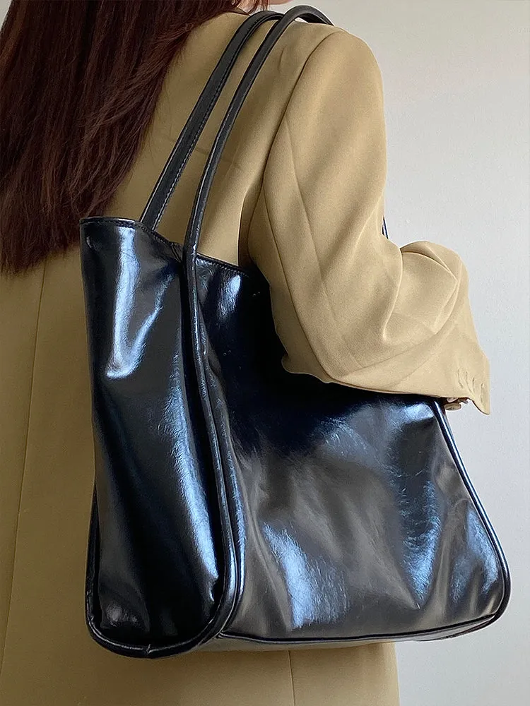Anastasia Faux Leather Big Shoulder Handbag