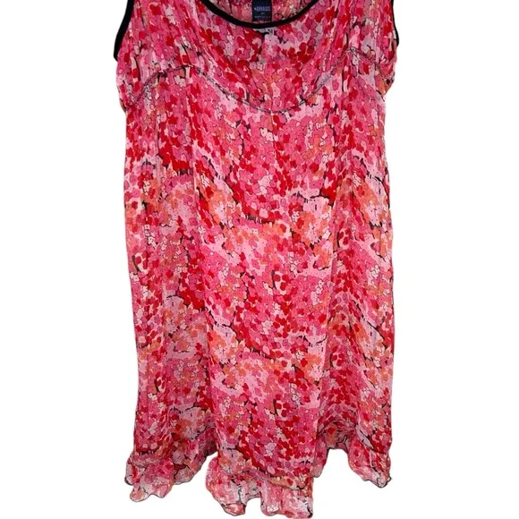 Anna Sui x Victoria’s Secret - Silk, Mini Floral Sheer Slip Bows Ruffle - Size S