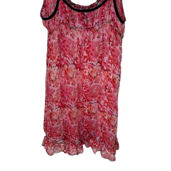 Anna Sui x Victoria’s Secret - Silk, Mini Floral Sheer Slip Bows Ruffle - Size S