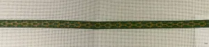 *Anne Fisher Needlepoint AF211 Green/Gold Link Wrap Bracelet
