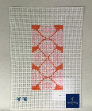 Anne Fisher Needlepoint AF96 Orange Medallion Eyeglass Case